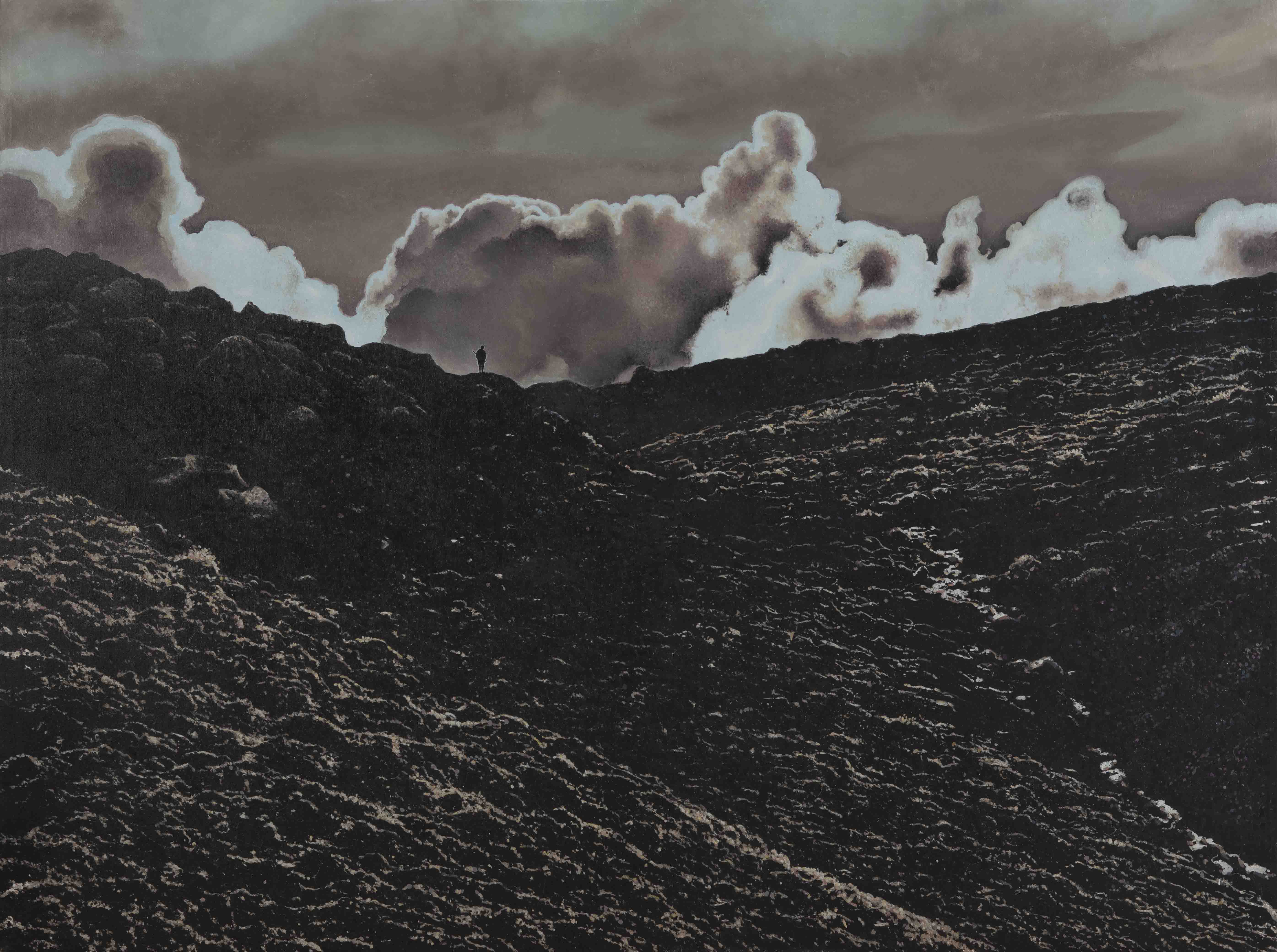 Bir gezginin ögle sonrasi, tuval üzeri yagliboya, 150x200 cm, 2021,